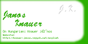 janos knauer business card